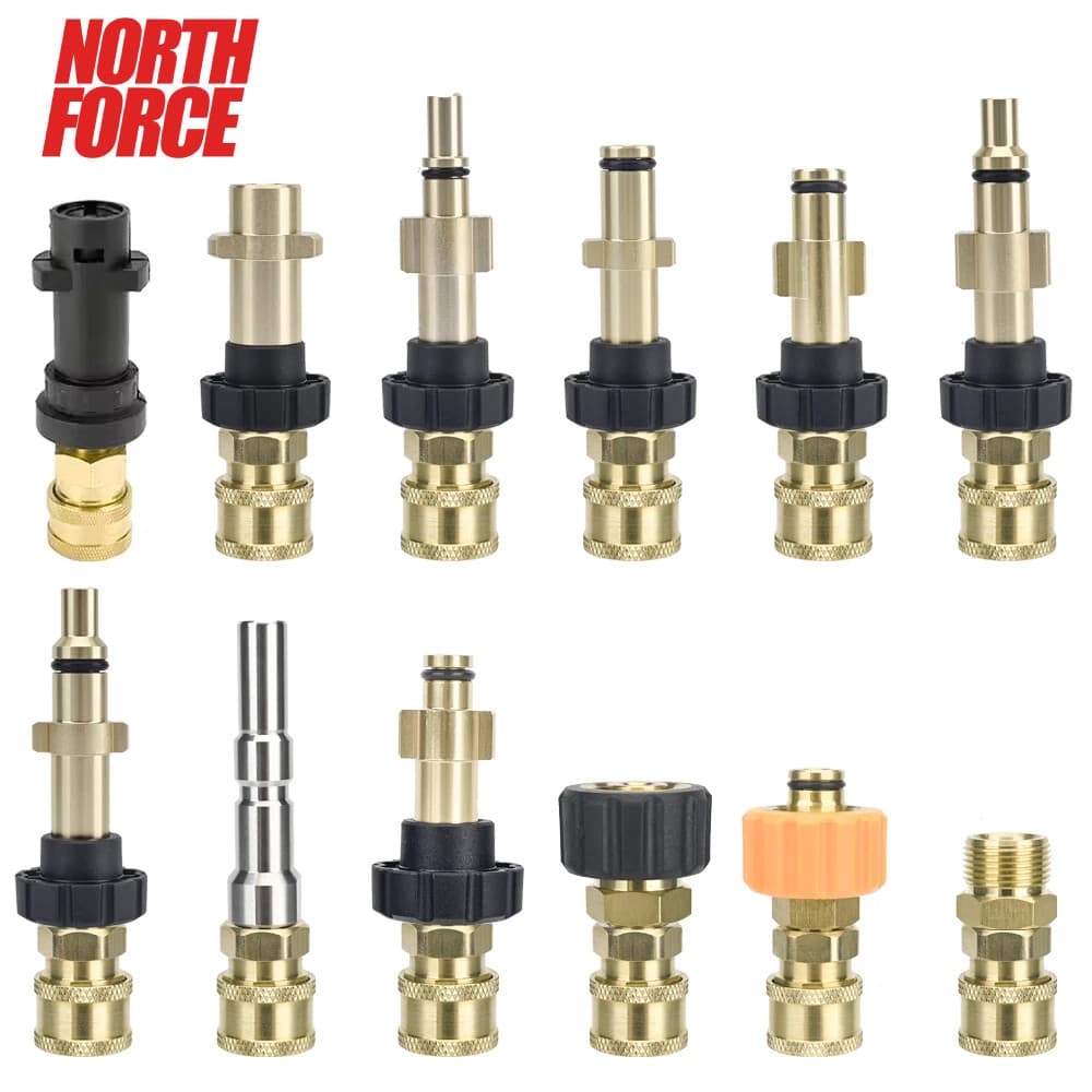 Conector Rápido 1/4 para Jato de Lavadora Alta pressão Wap – Kit Adaptador + Engate North Force