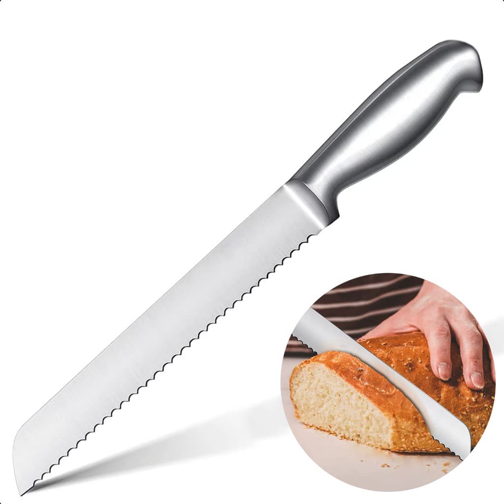 Faca Para Pão Serra Aço Inox Corta Serrinha Fatia Panetone