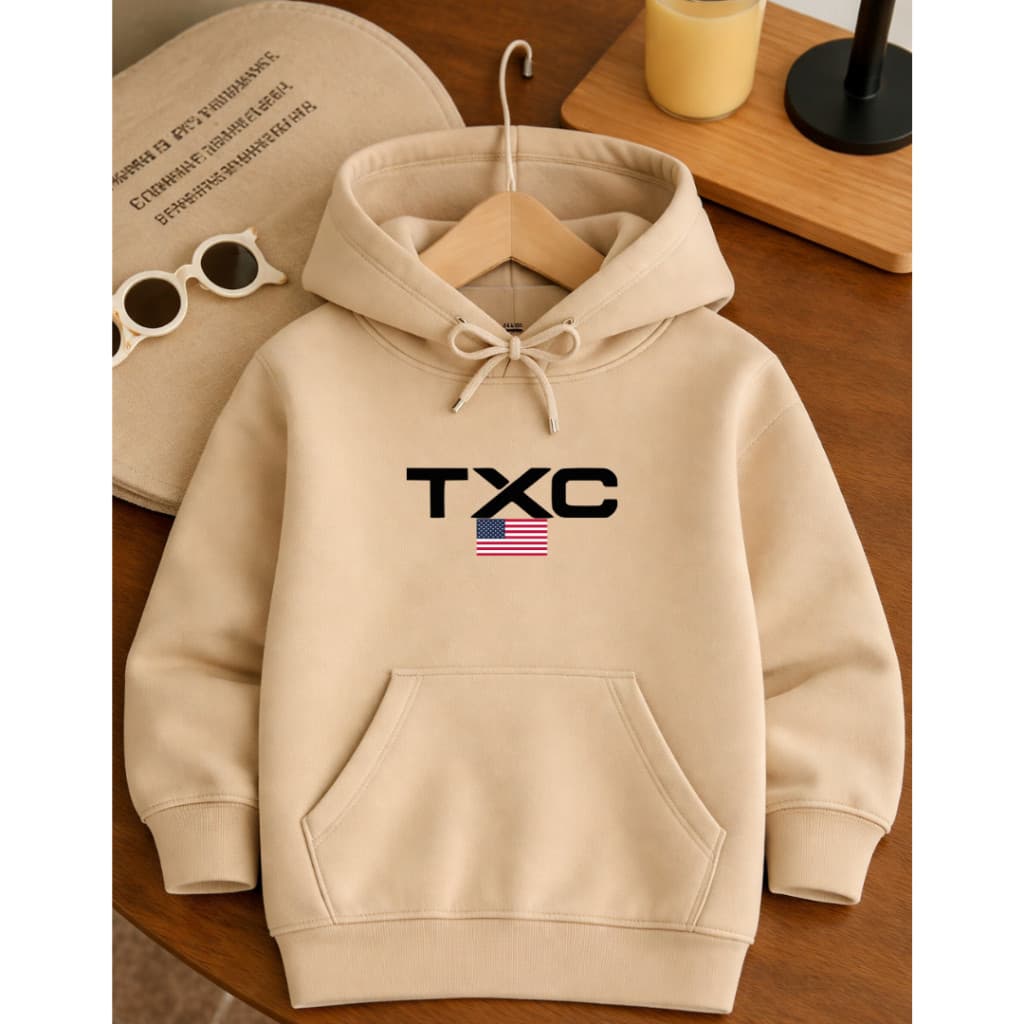 Blusa Moletom Infantil Agasalho T X C USA Moda Gringa Moda Country Com Capuz Algodão