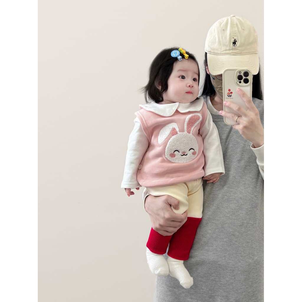 Bebê outono inverno roupas Super bonito All-Match terno quente feminino bebê inverno colete calças de lã de três peças