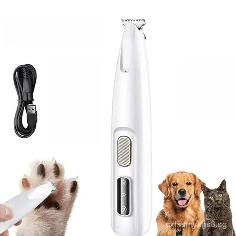 Aparador de Pelos à Prova d'Água com Luz LED, 1 Unidade Recarregável, Instrumento Profissional para Cuidado de Pelos de