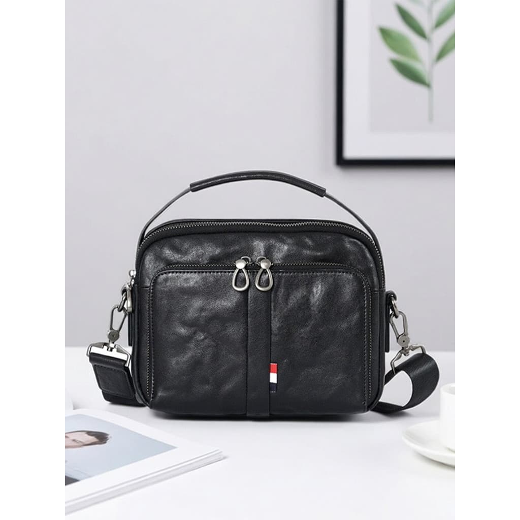 Australiano novo estilo masculino primeira camada de couro mensageiro saco embreagem padrão bolsa couro genuíno negócios