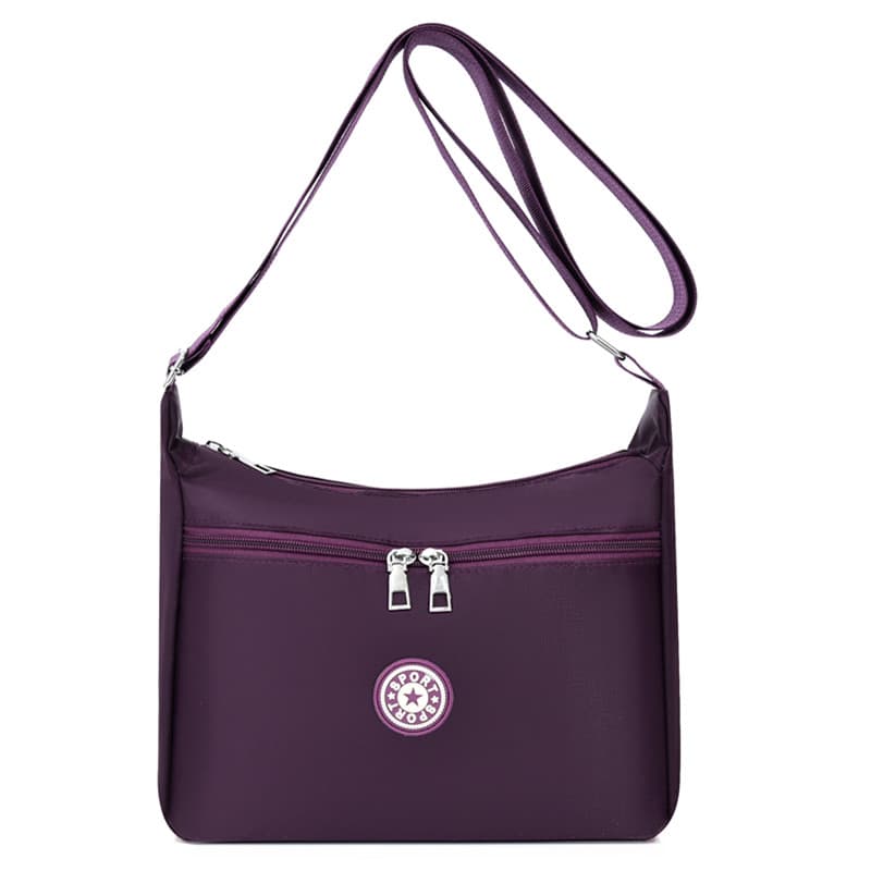 Bolsa leve de tecido Oxford para celular, versão coreana, bolsa feminina de lona, bolsa mensageiro de ombro, grande capa