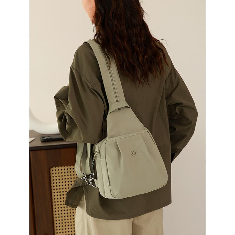 Novo estilo multifuncional mochila saco de pano feminino leve bolsa All-Match saco de peito Cross-corpo Commuter saco ao