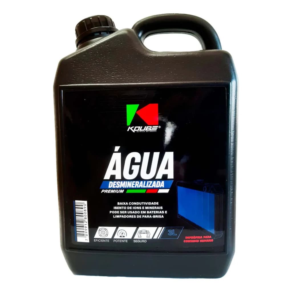 Água Desmineralizada Radiador Koube 3 L Radiadores | Proteção Contra Incrustações