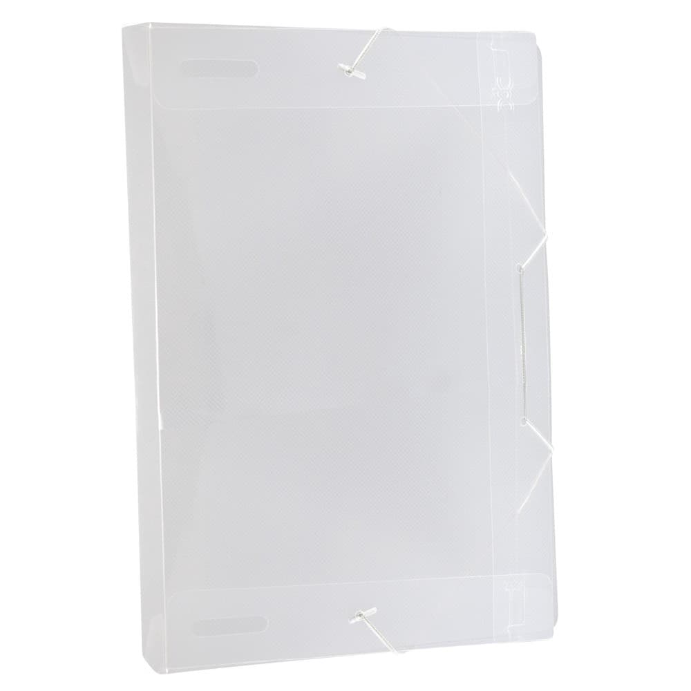 Kit com 5 ou 10 Pastas aba elástica 30mm Transparente DAC 503PP-TR