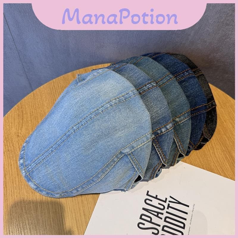 Chapéu De Pai Reconstruído Elegante Jeans Com Guarda-Sol Para Jovens Criativos Urbanos