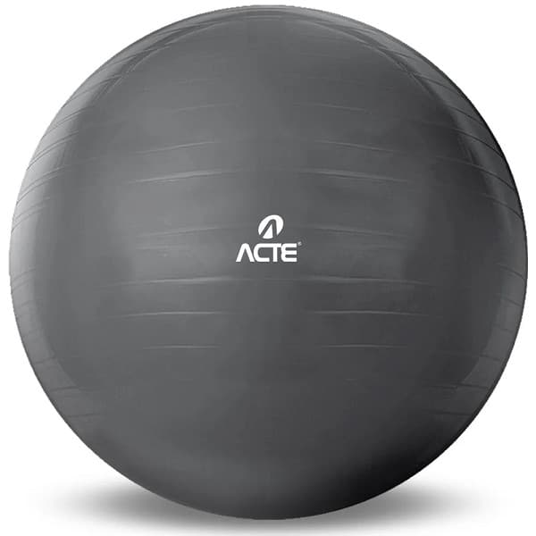 BOLA DE PILATES 75CM PRETO  ANTI-ESTOURO ACTE