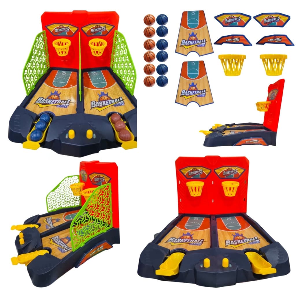Jogo de Tabuleiro Mini Basquete Lançador Infantil 2 Players