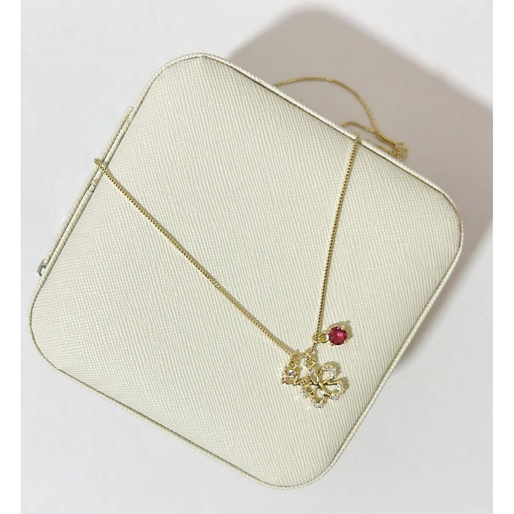 Colar Flor Banho Ouro 18K