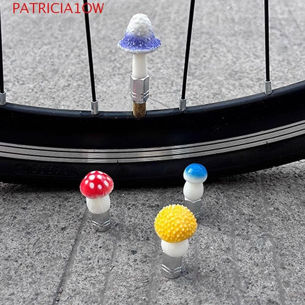 PATRICIA1OW 4 Unidades De Tampas De Válvula De Bicicleta De Cogumelo , Com Pneu À Prova De Vazamento De Cabeça De Conver