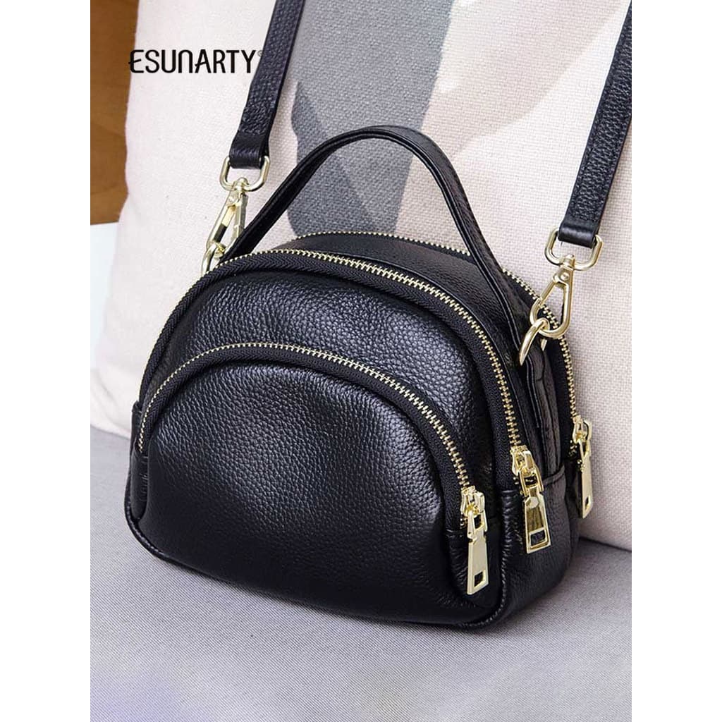 Mensageiro pequeno saco feminino 2026 novo estilo de couro genuíno primeira camada mochila senhoras portátil leve saco d