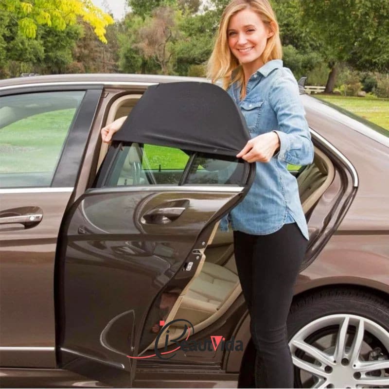 2/4 Pcs Tela Da Janela Do Carro Porta Covers Frente/Traseira Lateral UV Sol Capa Sombra Malha Mosquiteiro Para O Bebê Cr