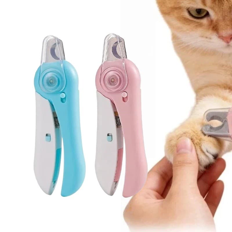 Cortador De Unhas Profissional Para Cães e Gatos Kit Alicate e Lixa Com Luz de Led