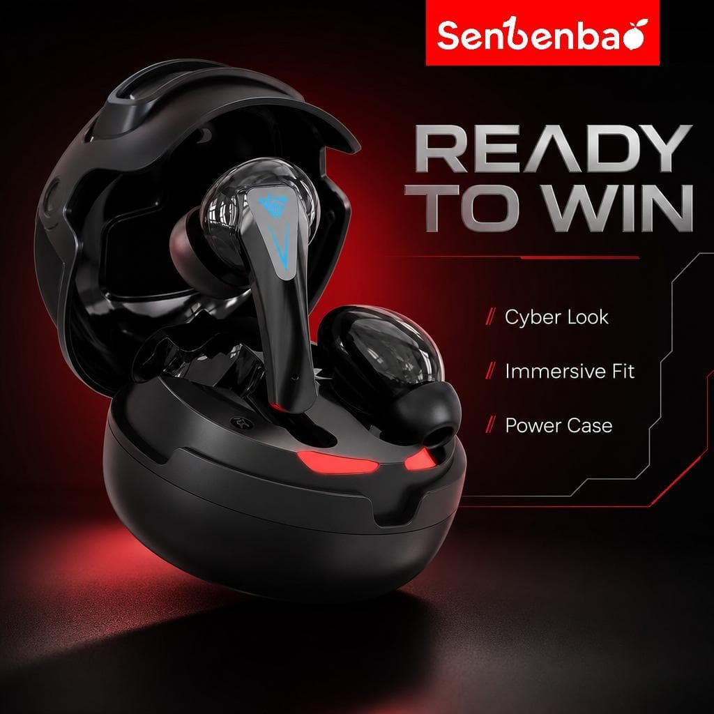 Senbenbao Fones De Ouvido BUDS 5 PRO Bluetooth Mais Novo Fone Para Jogos Com Design De Capacete Luzes De Sopro Mental So