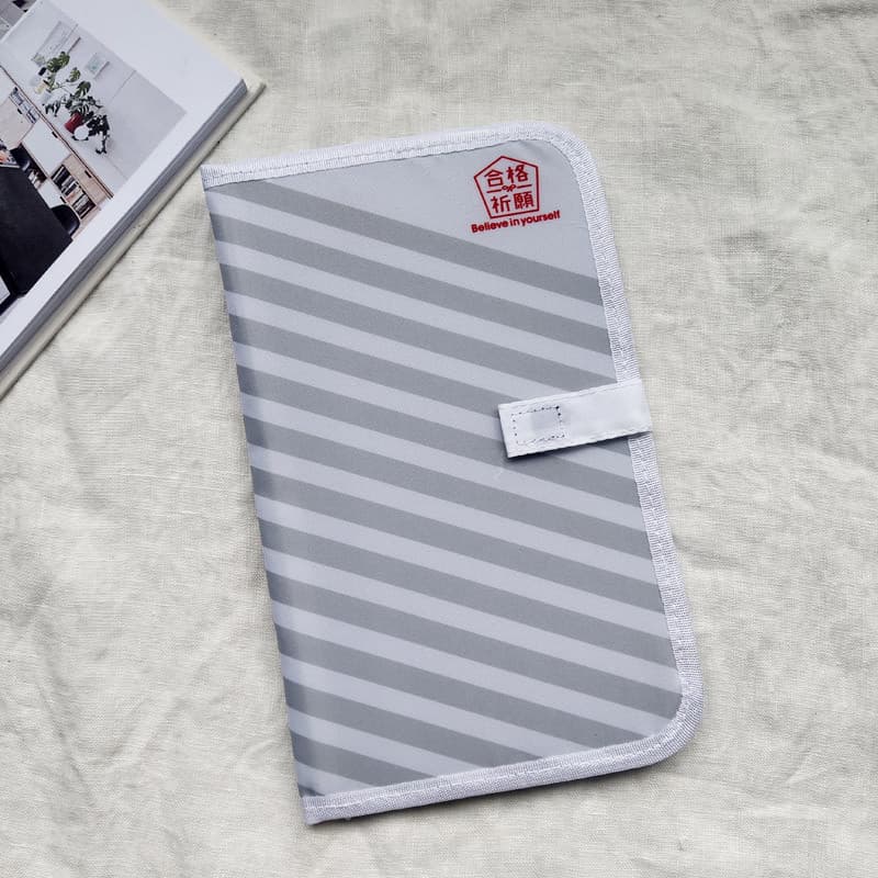 Budismo estilo japonês simples elegante listras cinza grande manual saco de recibo saco de armazenamento de documentos s
