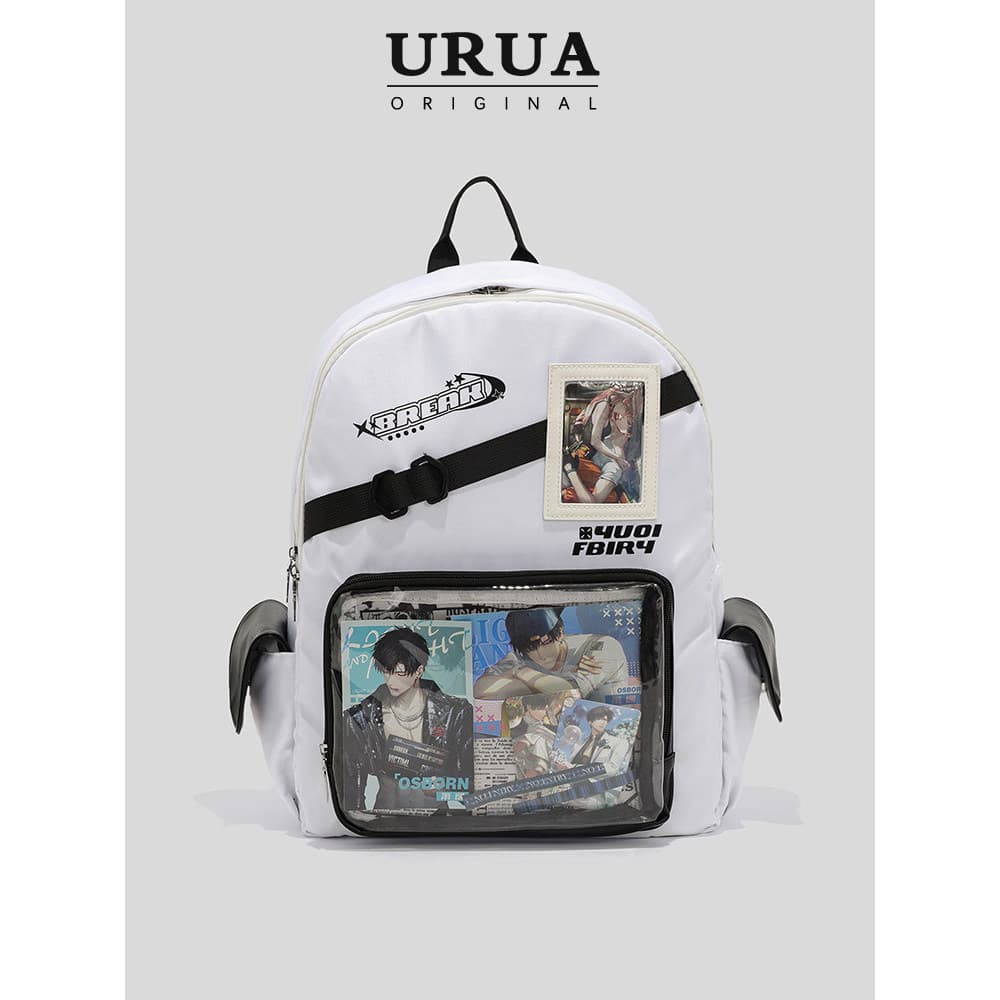 Saco de dor japonês saco de escola saco de escola lanche Volume bidimensional transparente grão mochila júnior estudante