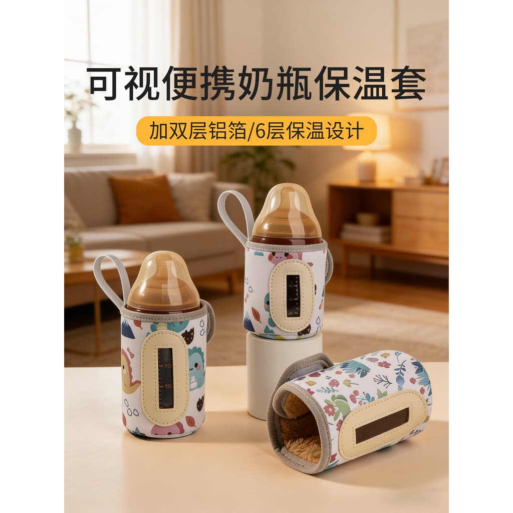 Capa de isolamento para mamadeira de bebê, Universal, beijo de três gerações, Hegenshixi, portátil, ferramenta útil, sac
