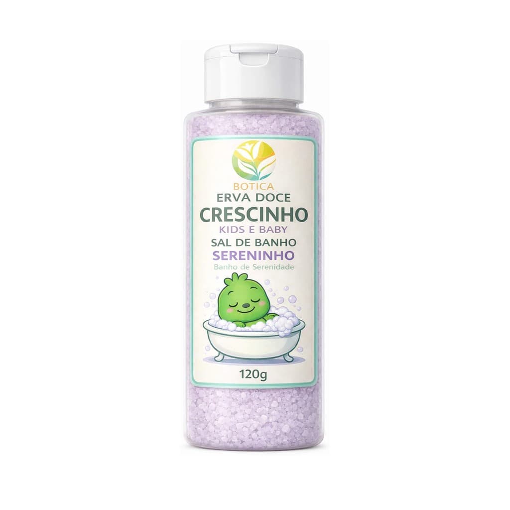 Sal de Banho Infantil Sereninho 120g Linha Crescinho Kids e Baby