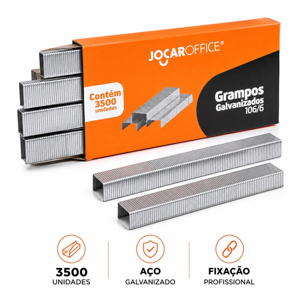 Grampo 106/6 Galvanizados Tapeceiro Reforçado 3500 Un