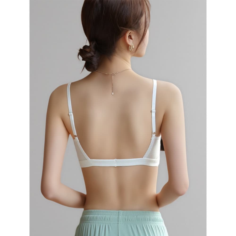 Leve respirável almofada de peito fixa sutiã esportivo feminino alça de ombro fina bonito estilingue traseiro Casual All