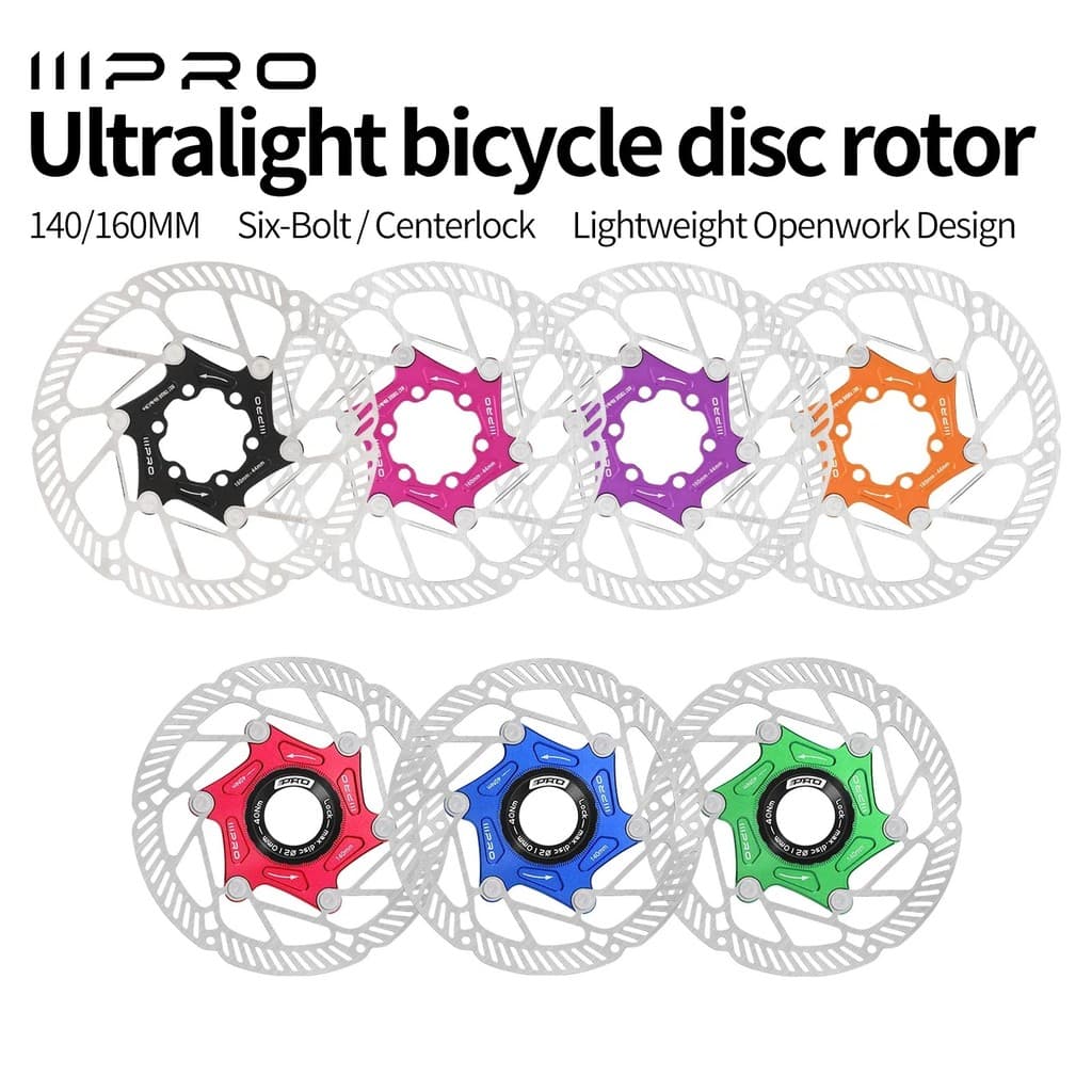 Rotor De Freio A Disco De Bicicleta Ultraleve IIIPRO De 6 Parafusos 140/160 Mm Design Flutuante Para MTB E Estrada Bi