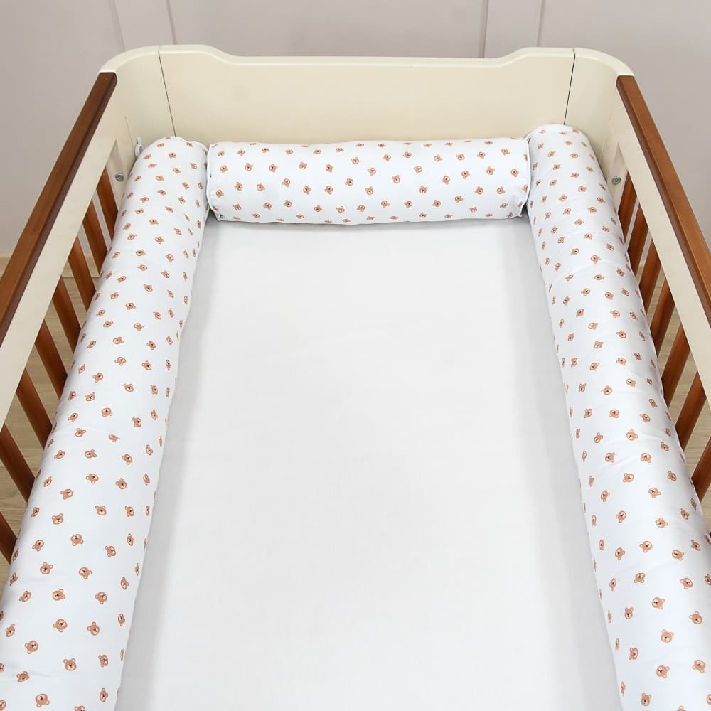 Kit Berço Rolinho 04 peças Americano Baby Teddy Branco