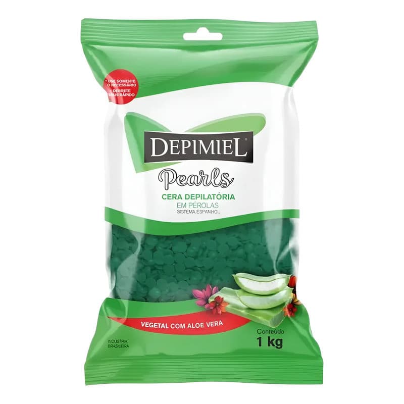 Cera Depilatória Depimiel Vegetal Aloe Vera Espanhol 1kg