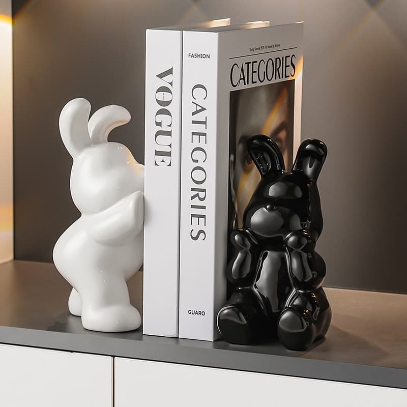 Luz de luxo galvanoplastia coelho estante decoração moderna simples High-End sala estar armário TV armário vinho Desktop