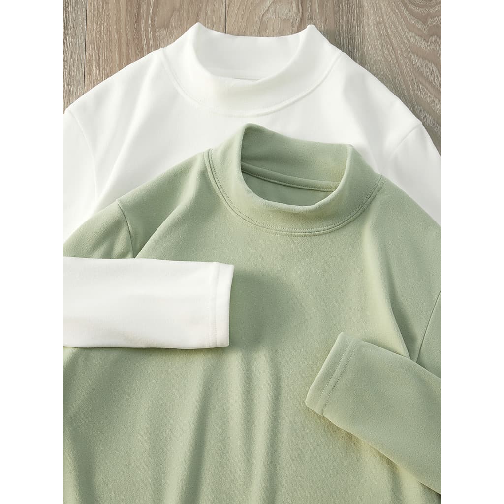 ((Compre um e ganhe outro) Camisa de fundo térmico de veludo alemão com meia gola alta masculina outono inverno forro de