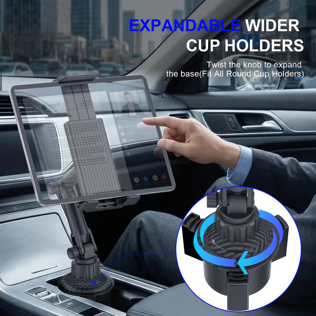 Suporte De Copo Universal Para Carro , Telefone Tablet , Berço Ajustável Dispositivos De 4 A 14 Polegadas , Acessórios I