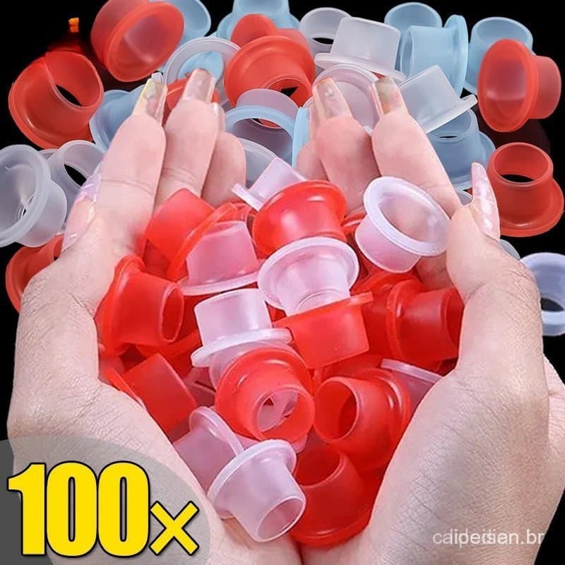100PCS Junta De Vedação De Silicone À Prova De Vazamentos Na Torneira-Tubos De Borracha Anti-Gotas Atualizada-Tampão Uni