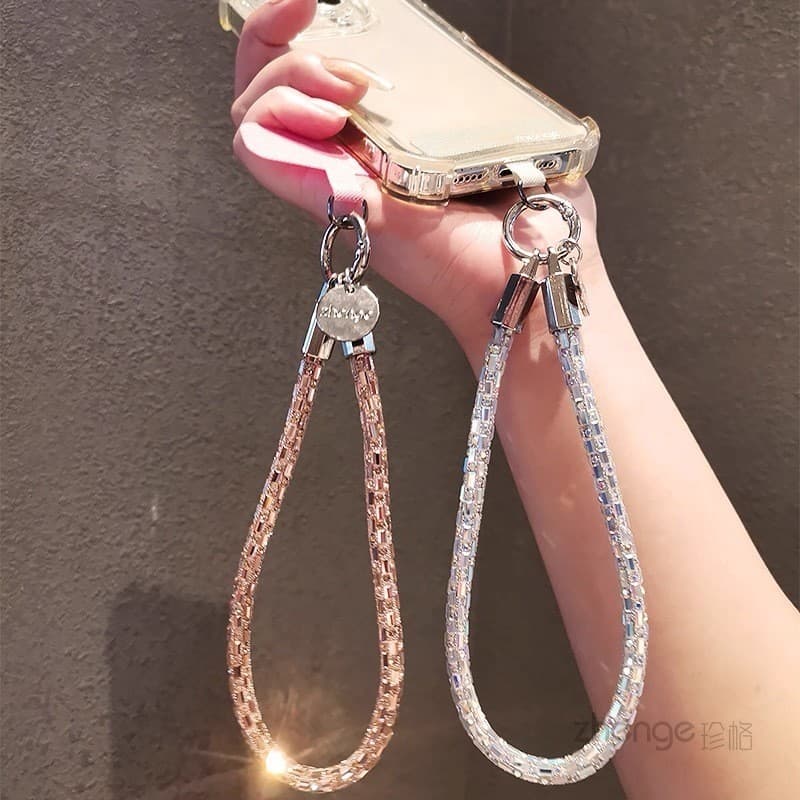Cordão De mao Telefone Celular METAL BRILHANTE  Pescoço De Uso Fácil Estilo Moda Porta-Chaves Sling