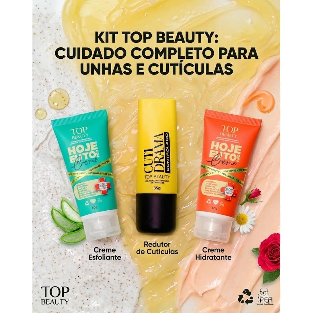 Tratamento Hidratante ,Esfoliante e Cuditrama para Mãos Top Beauty