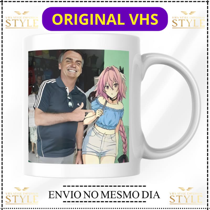 💥 Caneca Bolsonaro Astolfo Anime – Presente Meme Irresistível  🇧🇷☕  Exclusivo em Cerâmica meme - vhs