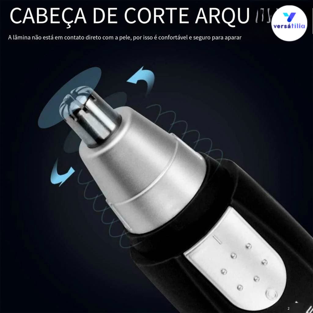 Depilador elétrico portátil, depilador Facial, nariz, orelha, Design compacto