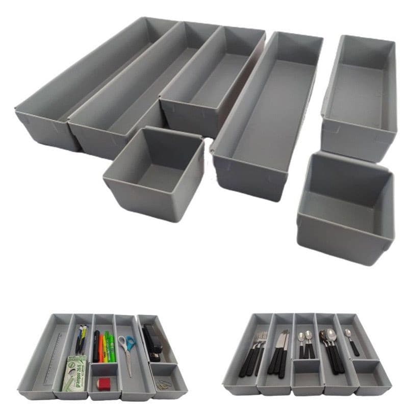 Organizador de Gavetas e Talheres Organizador Modular Cozinha Cosméticos