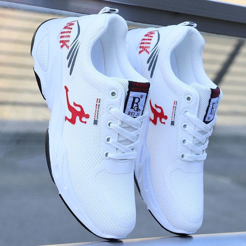 Sapatos esportivos masculinos 2023 primavera outono respirável malha sapatos de sola macia tênis casuais Anti-deslizamen