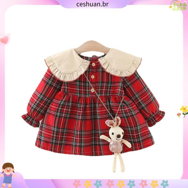 Ano Novo Roupas Vermelhas Para Bebês Meninas De Manga Longa Vestido Vermelha