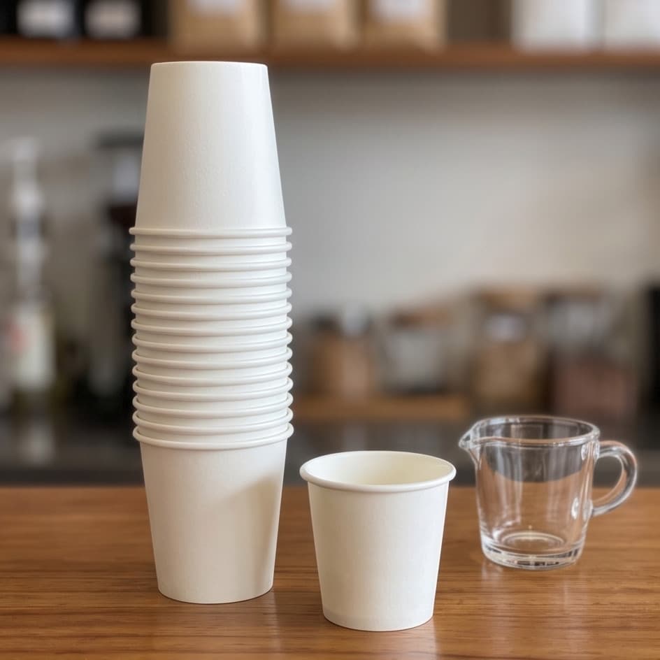 Copo de Papel 60 ml Térmico Descartável para Café Branco Ecológico Biodegradável Escritório