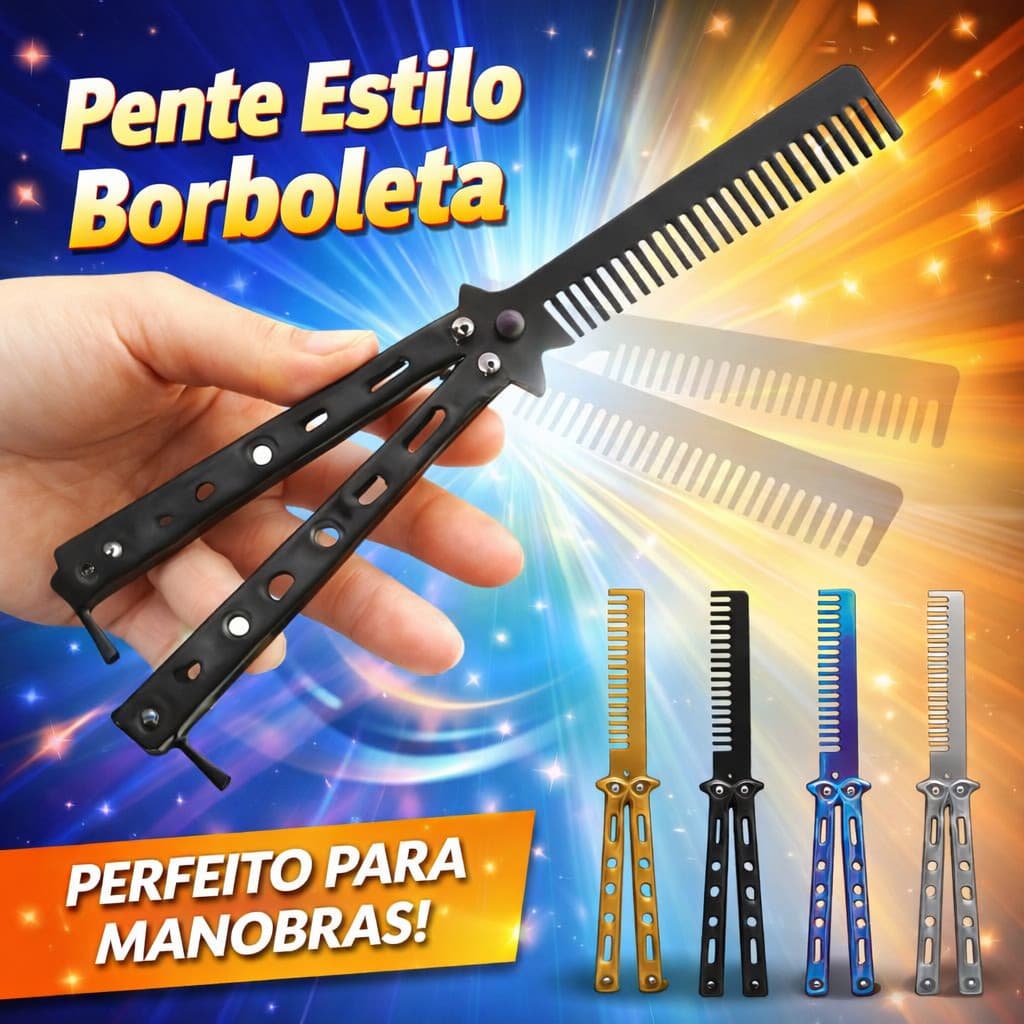 Canivete Butterfly Pente Sem Fio Para Treinos Borboleta CANIVETE PENTE SEM FIO