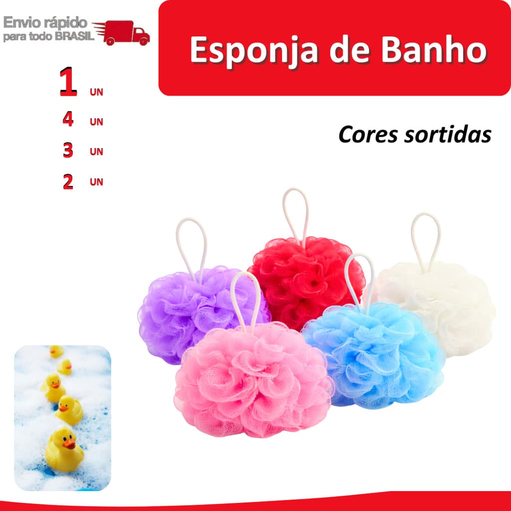 4/3/2/1 Bucha de banho Esponja limpeza agua higiene sabonete hidratação chuveiro sabão espuma
