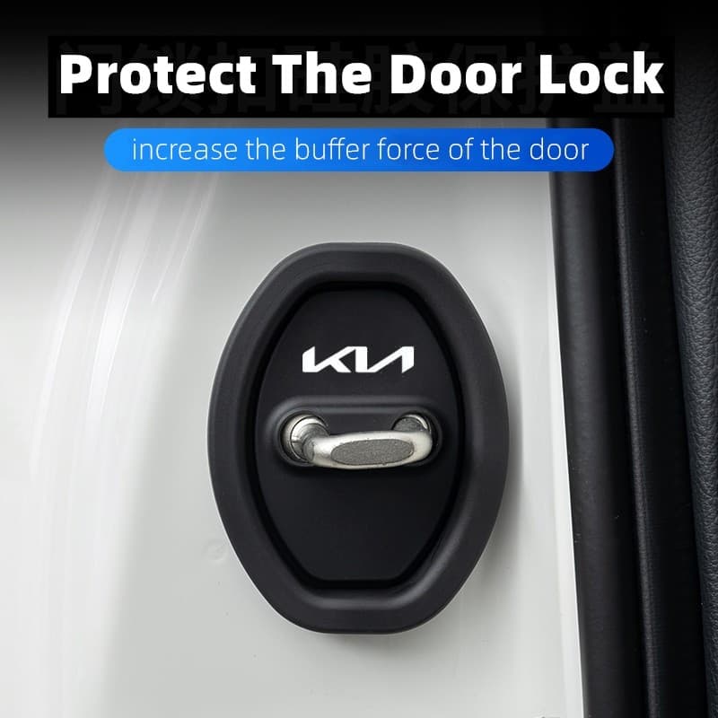 4 Unidades KIA Capa De Proteção Para Fechadura De Porta De Carro Silicone Amortecedor De Anti Arranhões Silenciador À Pr