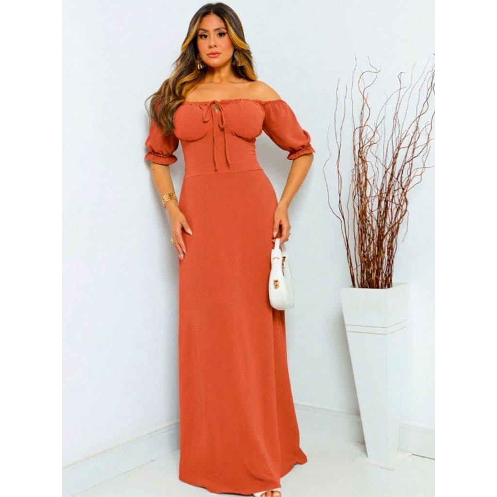 Vestido Longo Feminino De Festa Elegante