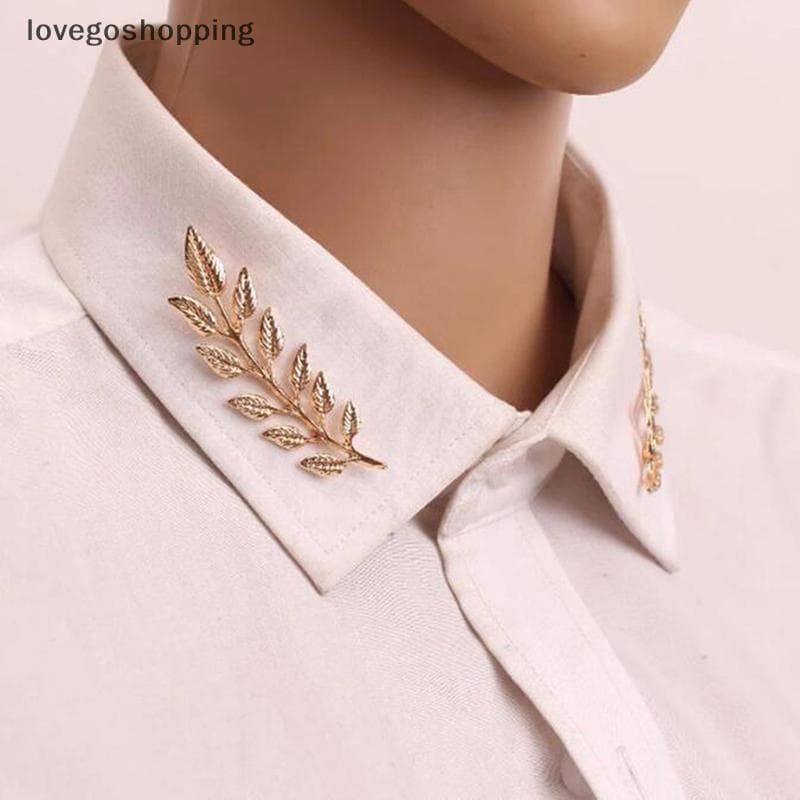 [lovego] 1 Par De Broches Delicados De Folhas De Árvore , Camisas Jeans , Ternos De Lapela , Broche Retrô BR