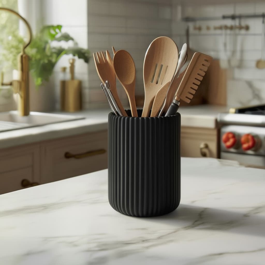 Porta Utensílios Talheres Organizador Moderno para Cozinha Resistente e Decorativo