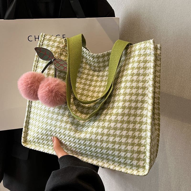 Bolsa tote de grande capacidade, bolsa escolar para estudantes, moda Commuter, bolsa grande, elegante, combinada