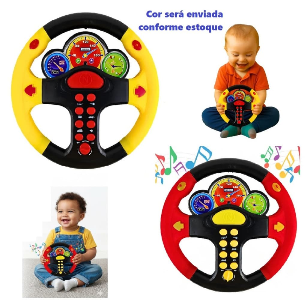 Brinquedo Volante Musical Infantil com Led
