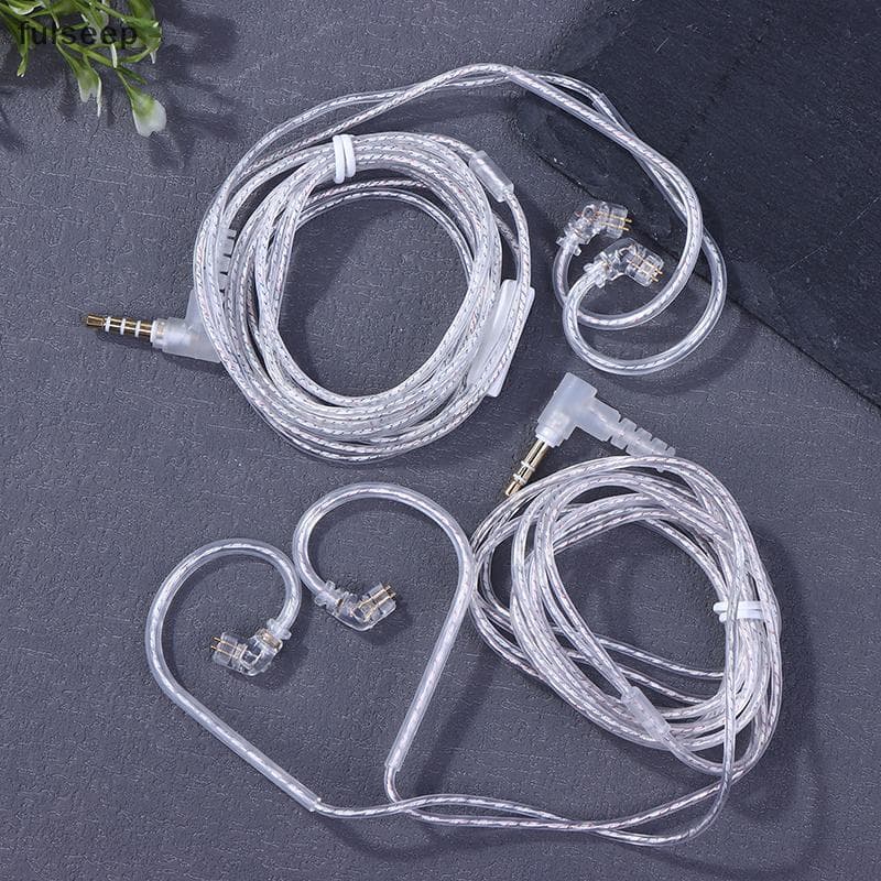 [fulseep] Fones De Ouvido Intra-Auriculares Com Fio De 3.5 Mm 2 Pinos KZ Banhados A Prata Cabos De Cabo De Atualização M