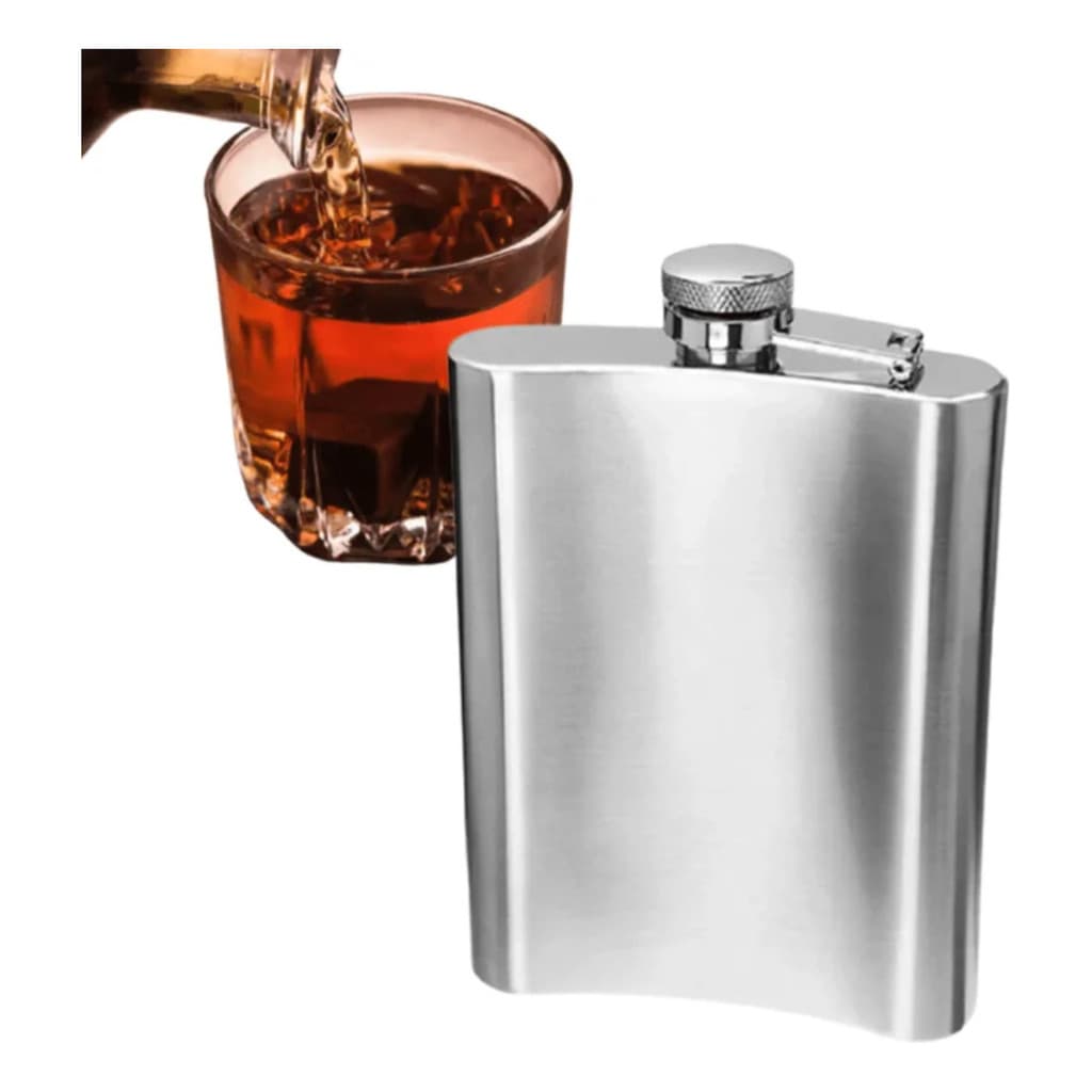 Cantil Porta 254,7ml Bebidas De Bolso Cachaça Aço Inoxidável Resistente portátil LKCD04